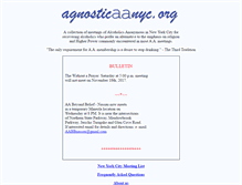Tablet Screenshot of agnosticaanyc.org